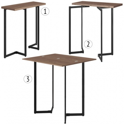 Стол барный Арлен 2 дуб табачный металл графит 