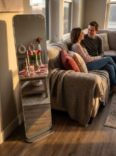 Зеркало напольное Стелла 4 графит темный 