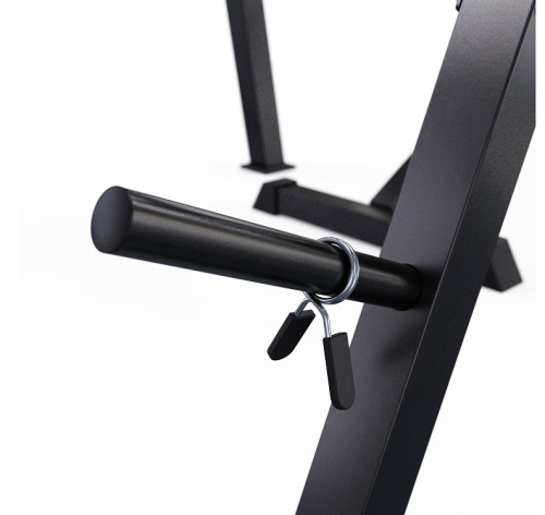 Скамья со стойками под штангу DFC GORILLA черная с партой для бицепса