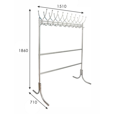 Вешалка общественная М 12 металлик 