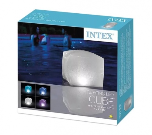 Плавающая светодиодная подсветка для бассейна Intex Куб 28694