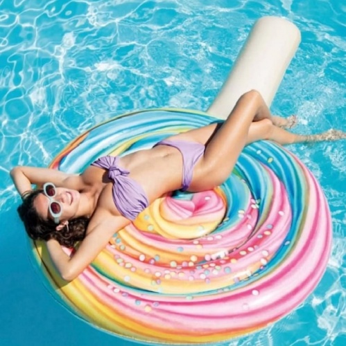 Надувной матрас для плавания Intex 58754 Радужный леденец