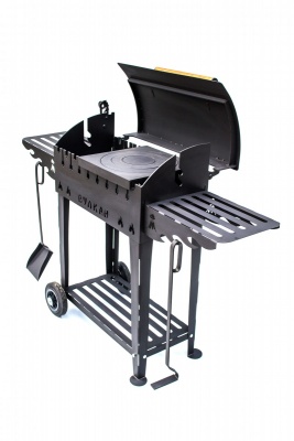 Мангал-гриль Вулкан Металл на колесах 5мм