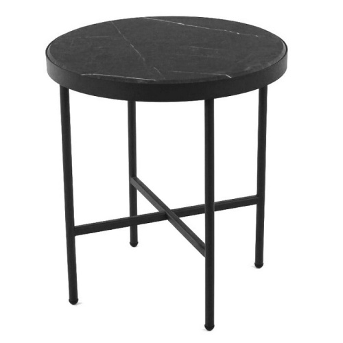 Стол журнальный МеталлАрт М011 малый черный мрамор 