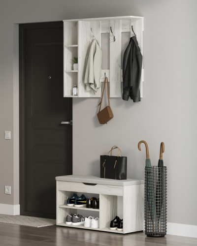 Банкетка Норд СН-122.08 дуб крафт белый 