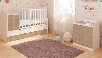 Комод Polini Kids Simple 1880 белый/ваниль 