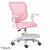 Кресло с регулировкой высоты Calviano Comfy розовое с подножкой