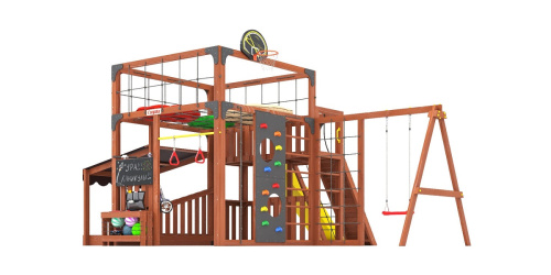Детская площадка для дачи Савушка КУБ-5 Махагон