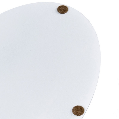 Стол приставной овальный МеталлАрт М015 белый мрамор 