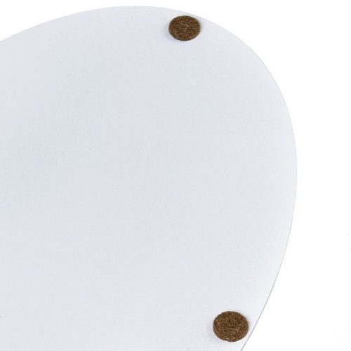 Стол приставной овальный МеталлАрт М015 белый мрамор 