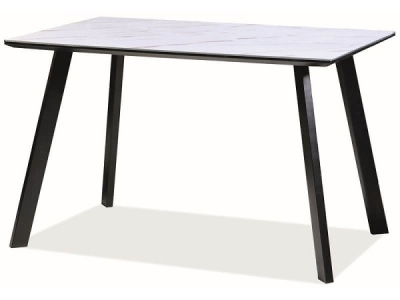 Стол обеденный SIGNAL SAMUEL мраморный эффект/черный 