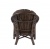 IND Комплект Черчиль кресло и овальный столик орех-матовый темная подушка 