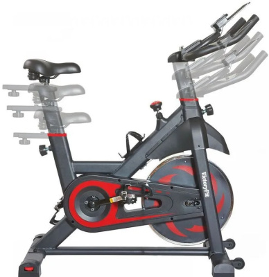Велотренажер VictoryFit VF-S201 черный красный