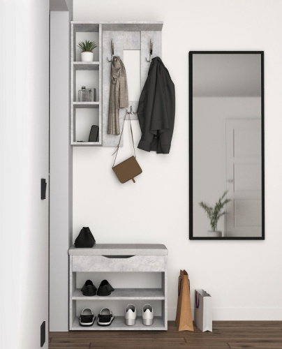 Вешалка настенная Артём-Мебель СН-100.44 бетон спаркс лайт 