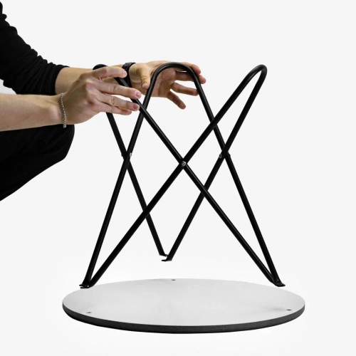 Стол журнальный BeautyStyle 20 серый бетон черный 