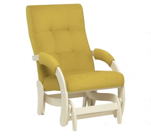 Кресло-маятник Leset Хилл слоновая кость Velur V28