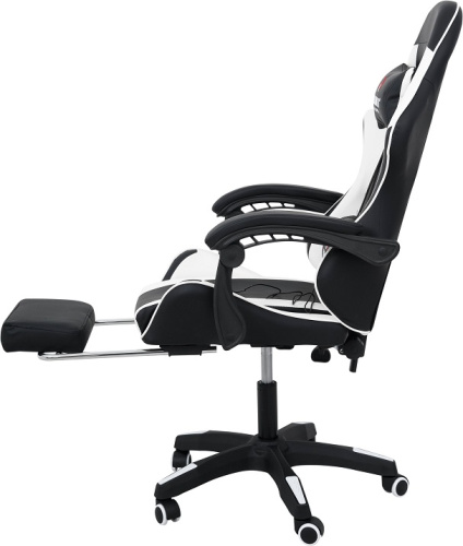 Вибромассажное кресло Calviano 1584 черно-белое PU 