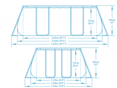 56629  Каркасный бассейн Bestway Power Steel 282x196x84