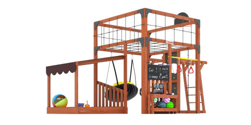 Детская площадка для дачи Савушка КУБ-4 Махагон