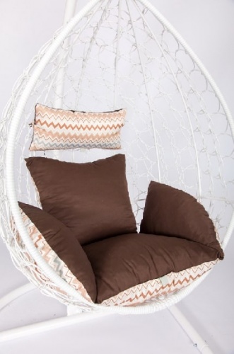 Подвесное кресло Скай 01 белый подушка зигзаг 