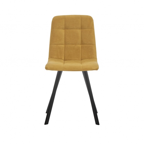 Стул Leset Скай металл черный велюр Mustard 