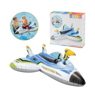 Надувной самолет Intex для плаванья 117x117 см 57536 голубой