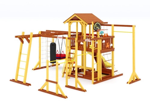 Детская спортивная площадка для дачи Савушка Семейная COMFORT PLUS