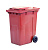Мусорный контейнер 360л на колесах красный