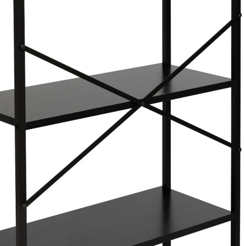 Стеллаж Leset Стилвуд 25 широкий 5 полок черный 