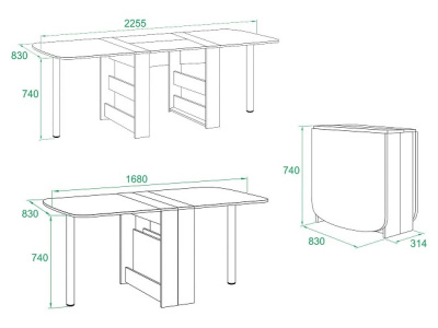 Стол раскладной Сокол СП-11.1 