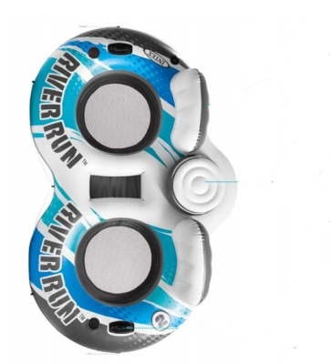 Надувной круг для двоих с холодильником Intex River Run Небесный (56827EU)