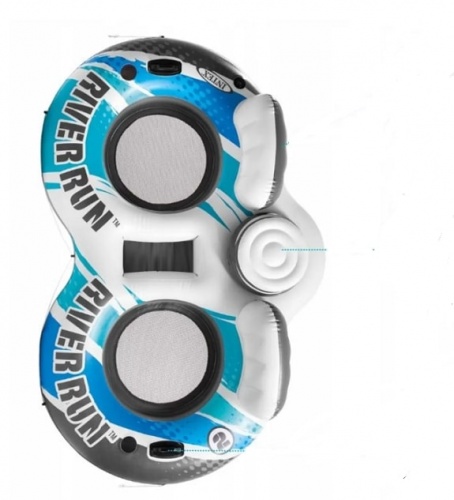 Надувной круг для двоих с холодильником Intex River Run Небесный (56827EU)