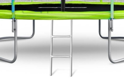 Батут Atlas Sport 374 см (12ft) с внутренней сеткой и лестницей GREEN