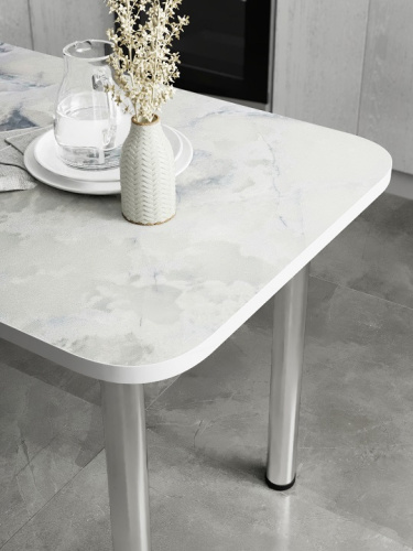 Стол обеденный СН-105.01 оникс голубой 