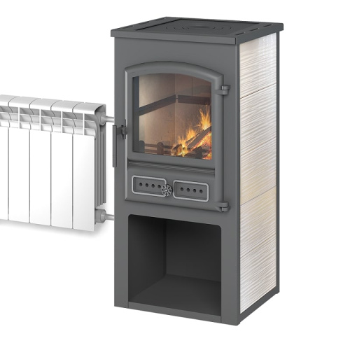 Камин ЭТНА (БКД) с плитой и т/о Бежевый