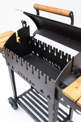 Мангал-гриль Вулкан Вуд на колесах 5мм