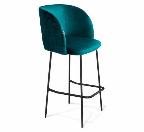 Стул барный Sheffilton SHT-ST33-1/S29 альпийский бирюзовый черный муар 