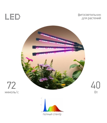 Светильник для растений ЭРА FITO-40W-АLED-Ra-USB / Б0068290