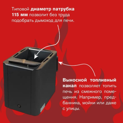 Печь для бани Термофор Колибри 9 Б антрацит