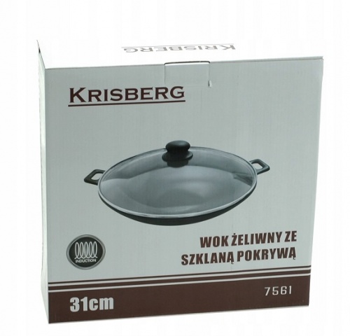 Кастрюля-казан wok чугунный 31 см KRISBERG KS-2561