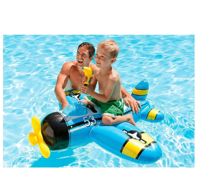 Надувная игрушка для плавания Intex Самолет / 57537NP голубой