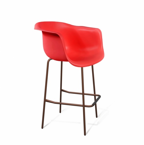 Стул барный Sheffilton SHT-ST31/S29 красный RAL3020 медный металлик 
