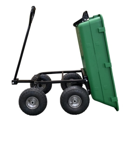 Садовая тележка-самосвал зеленая G202