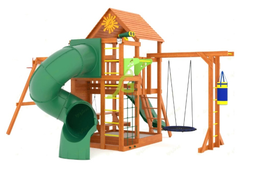 Детская площадка IgraGrad Крафт Pro 4 с трубой мод.2