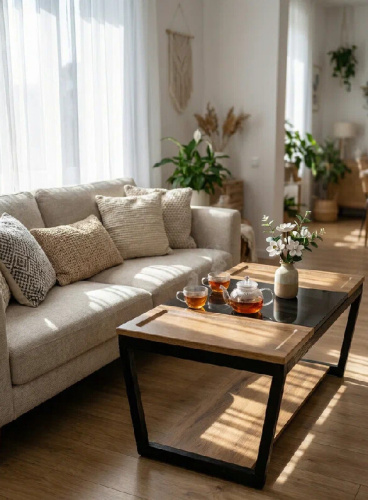 Стол журнальный BeautyStyle 33 дуб вотан черный 