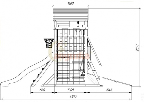 Детская спортивная площадка для дачи Савушка Мастер 4 Семейная