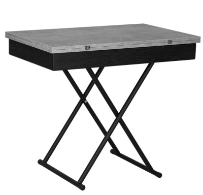 Стол трансформер Лерон ателье светлое черный 