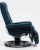Кресло вибромассажное с пуфом CALVIANO 22 синий плюш 