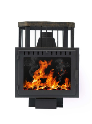 Банная печь Сибирь-24 панорама сетка