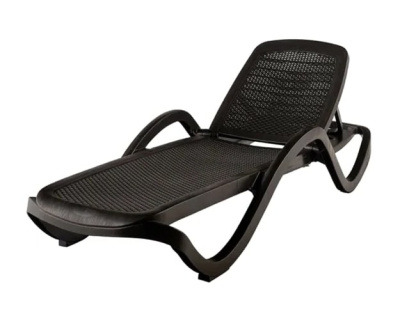 Шезлонг Ellastik Plast Capri Плетеный 195x73x41 шоколадный